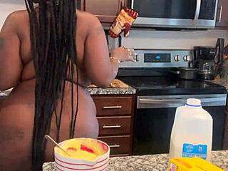 Making banana pudding with fresh ingredients