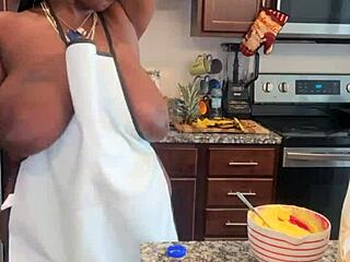 Making banana pudding with fresh ingredients