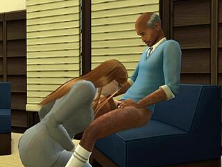 my grandfather interacts intimately with fiancée in game