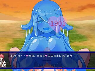 Succubus Duel Battles Slime Succubus in Anime Game