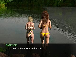 Hot Brunette Flirts With AV In Homemade Game