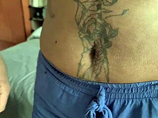 Comparing my dark navel with a skinny white milfs outie navel mixed race extreme close up!