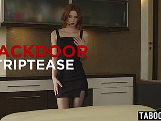 Petite Redhead Slut in Lingerie Kisses Patricia Before Taking Monster Cock Anal