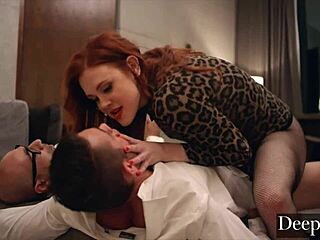 Maitland Ward Delivers Dark Lesson With Intense Blowjob in Stockings