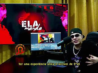 Hey, watch Gih Spanic bend this redhead over the podcast table to show off!