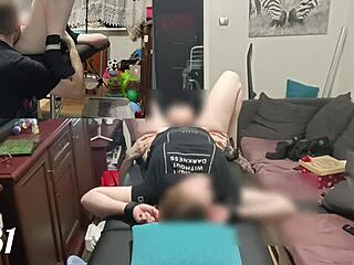 Tied up on massage table, fucked to amazing orgasm