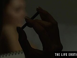 Sexy blonde watches as her horny lesbian girlfriend masturbates