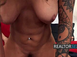 Athletic brunette realtor wants honest review