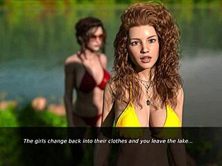 Hot Brunette Flirts With AV In Homemade Game