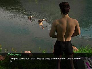 Hot Brunette Flirts With AV In Homemade Game