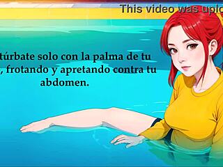 Naughty Hentai JOI with Footjob by Pool in Spanish Voice