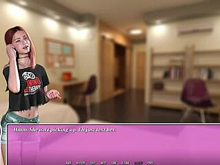 summer in the city with petite redhead enjoying ramen