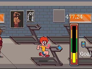 Muscular hentai girl sucks cock after gym training