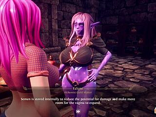 milking amber-mae and pounding cassie in wild 3d futanari threesome