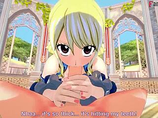i cant believe lucy heartfilia suckin so deepthroat in fairy tail fantasy... wow