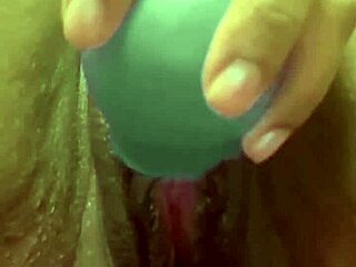 Exploring Swollen Area with Vibrator and Dildo