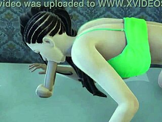 Laura Matsuda sucks a big cock! 3D porn!