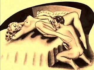 curious about vintage erotic drawings with a hairy twist?