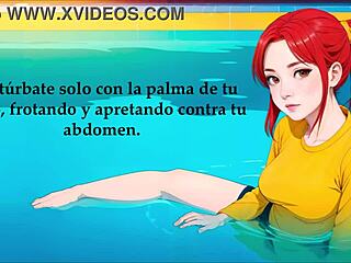 Naughty Hentai JOI with Footjob by Pool in Spanish Voice