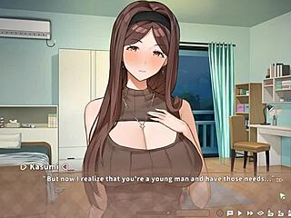 Summer Clover harem game ep 8 half-naked with huge boner