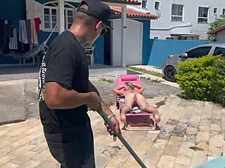 Loira Casada Safada Esperou O Marido Corno Sair De Casa Para Dar A Bucetinha Rosa Para O Limpador De Piscina Completo No Sheer E No Red Patty Wife Raul Kobra