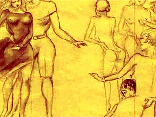 vintage anime cartoon illustrations from retro era