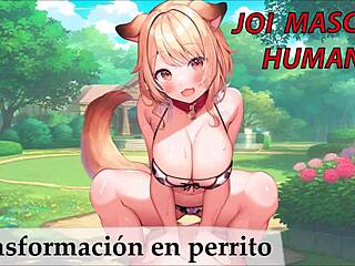 Joi en español guides sexual slaves into doggy transformation