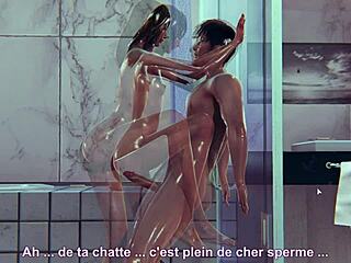 yo, skinny hentai babe banging in shower! 🚿