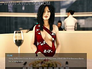 Damn! Footjob action in restaurant hentai!