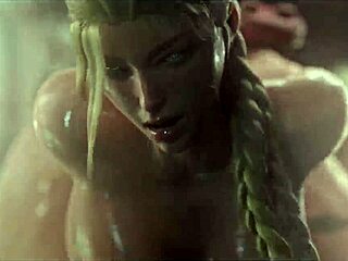 Cammy Gets Her Cheeks Clapped Hard in 3D Action