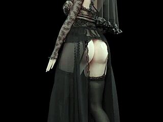 In this 3d cartoon hentai, a weak sound accompanies nude dance in tik tok style mmd pure dance