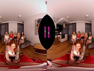 Horny naughty girls wait for santa in vrconk 🎅