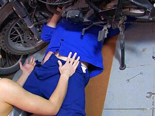 Small Titted Latina Blows Mechanic For Facial