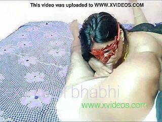 indian step mom givin a nice blowjob to son, oops