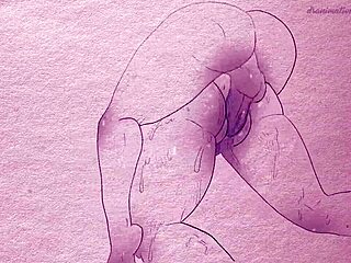 Sketching Hunter x Hunter Menchi in steamy 2D hentai action. Paper and pencils bring wild cartoon sex to life.