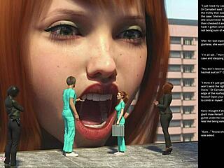 small 18+ girl makes big gesture in apple orchard for 3d cartoon sex