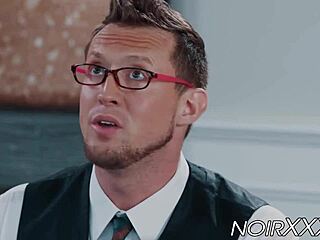 Handsome Tall Businessman Meets Young Hunky Black Man