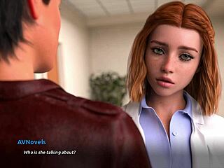 Стань рок-звездой в маршруте Selina, эпизод 83. Домашняя аниме-игра с рыжей большой грудью.