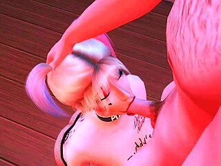 Harley Quinn enslaved for rough anal in hentai parody