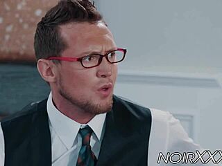 Handsome Tall Businessman Meets Young Hunky Black Man