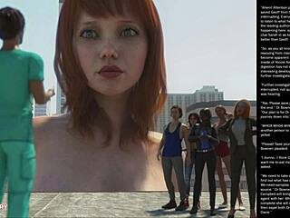 small 18+ girl makes big gesture in apple orchard for 3d cartoon sex