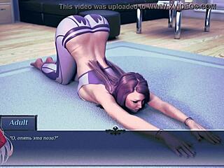 Erotic yoga game with the DeLuca family in 3D