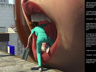 small 18+ girl makes big gesture in apple orchard for 3d cartoon sex