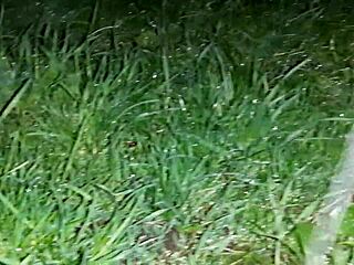 We hid in abandoned spot for steamy lesbian sex with dirty talk