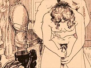 Wow, this vintage erotic drawing is straight outta history! 🖼️