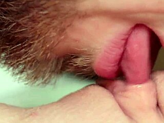 close up clit licking and fingering, hear her loud moans, real orgasm!