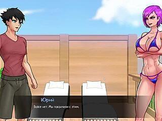 complete gameplay of confined with goddesses part 6 featuring hentai whore in bikini. watch her blowjob skills in jacuzzi with monster cock.