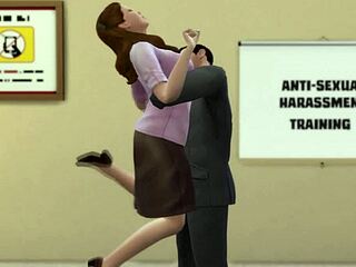 so, in this office parody, the boss just plays porn for everyone at work. wild, right?