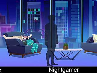 i'm playin nightgamer with cute girlfriend and friend in hentai