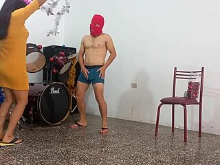 Unbelievable! Stepmother and stepson sneak a Christmas fuck while husband's out!